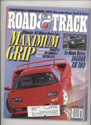 Road & Track July 1999 Lamborghini Diablo Jaguar XK 180 Magazine - Image 1