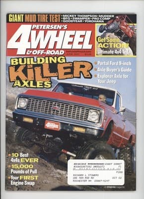 Petersen's 4-Wheel & Off-Road June 2001 Giant Mud Tire Test Magazine - Image 1