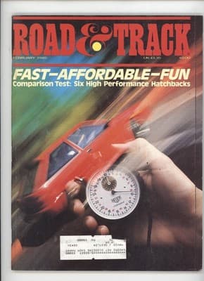 Road & Track February 1985 Six High Performance Hatchbacks Magazine - Image 1
