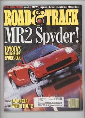 Road & Track Magazine Toyota MR2 Spyder Sports Car - Image 1