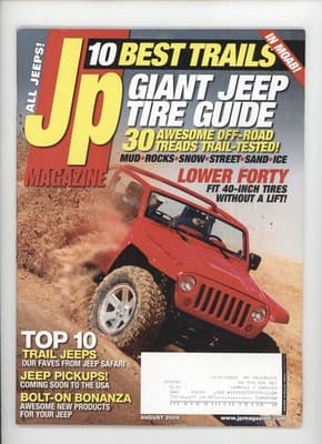 Jp Magazine August 2009 Jeep Trails Moab Tires Magazine - Image 1