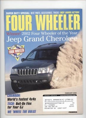 Four Wheeler February 2002 Jeep Grand Cherokee 4x4 Magazine - Image 1