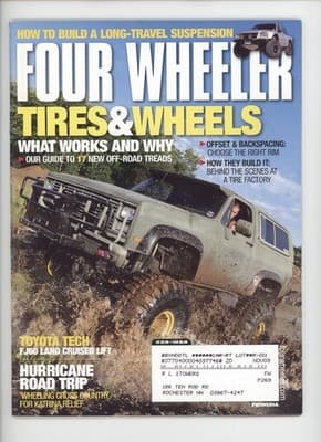 Four Wheeler November 2009 Tires & Wheels Off-Road Magazine - Image 1
