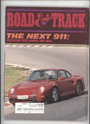 Road & Track March 1985 Porsche 959 Magazine - Image 1