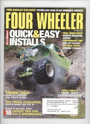 Four Wheeler November 2005 Armored Humvee Jeep Magazine - Image 1