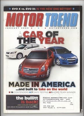 Motor Trend January 2008 Car of the Year Magazine - Image 1