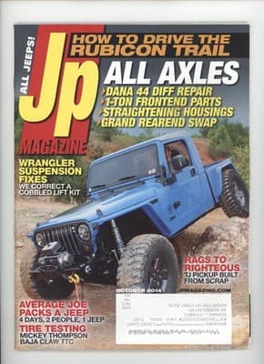 JP October 2014 Rubicon Trail Jeep Axles Magazine - Image 1