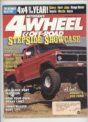 Petersen's 4-Wheel & Off-Road Feb 1988 Stepside Ford Magazine - Image 1