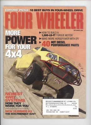Four Wheeler September 2005 4x4 Diesel Performance Hummer H3 Magazine - Image 1