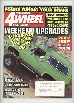Petersen's 4 Wheel & Off-Road August 1993 Dodge Ram Jeep Magazine - Image 1