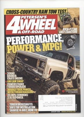 Petersen's 4-Wheel & Off-Road January 2019 Performance Power MPG Magazine - Image 1