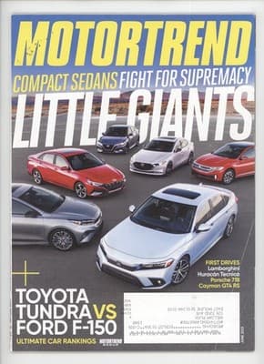 Motor Trend June 2022 Compact Sedans Fight for Supremacy Magazine - Image 1