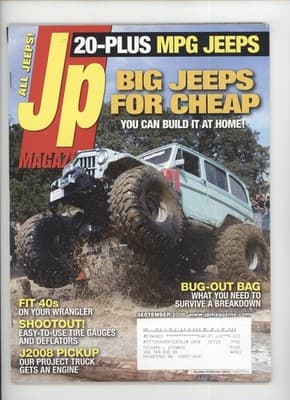 JP Magazine September 2008 Jeep Off-Road Build 40s MPG Magazine - Image 1