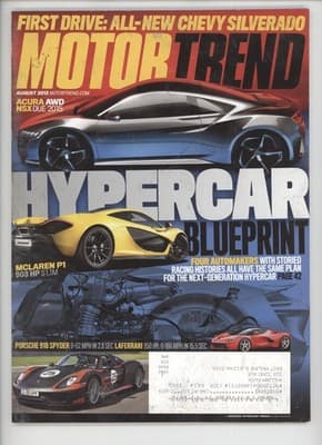Motor Trend August 2013 Hypercar Blueprint Chevy Silverado Magazine - Image 1