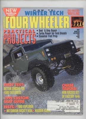 Four Wheeler January 1992 Winter Tech Ford Explorer Magazine - Image 1