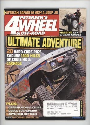 Petersen's 4-Wheel & Off-Road November 2006 Ultimate Adventure Magazine - Image 1