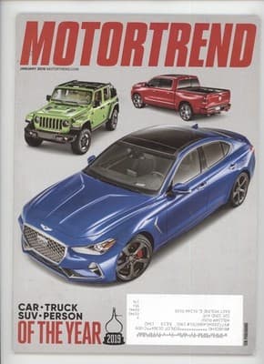 Motor Trend January 2019 Car Truck SUV Person Year Magazine - Image 1