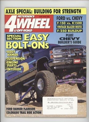 Petersen's 4 Wheel & Off-Road April 1993 Axle Building Bolt-Ons Magazine - Image 1
