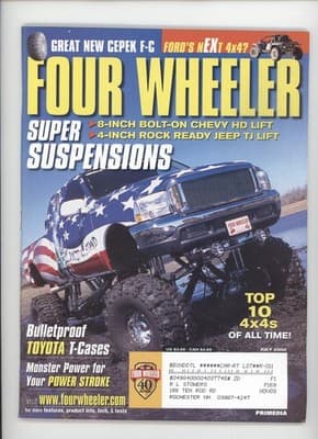 Four Wheeler July 2002 Ford's Next 4x4 Suspension Lift Magazine - Image 1