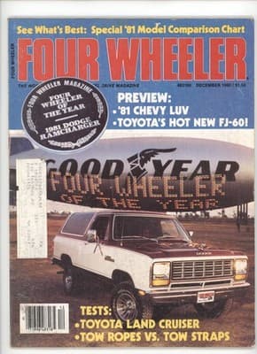 Four Wheeler December 1980 Dodge Ramcharger Toyota Land Cruiser Magazine - Image 1