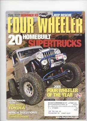 Four Wheeler February 2005 Hummer H3 Jeep Rescue Magazine - Image 1