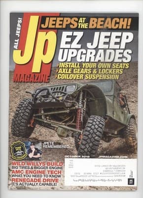 JP Magazine October 2015 Jeeps Beach Upgrades Axle Gears Tech Magazine - Image 1