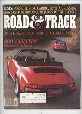 Road & Track February 1983 Porsche 911SC Cabrio Magazine - Image 1