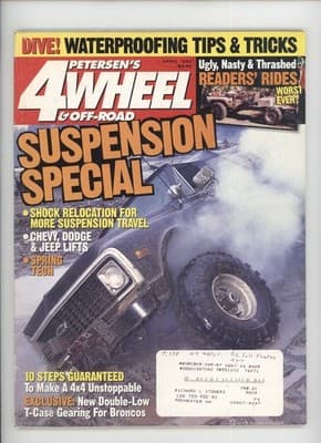 Petersen's 4-Wheel & Off-Road April 1998 Suspension Waterproofing Magazine - Image 1