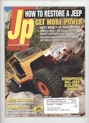 Jp Magazine March 2007 Jeep Restoration Power Upgrades Magazine - Image 1