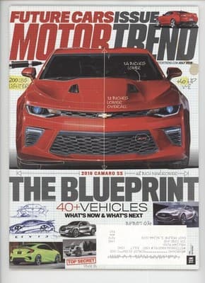 Motor Trend July 2015 Future Cars Issue Blueprint Camaro Magazine - Image 1