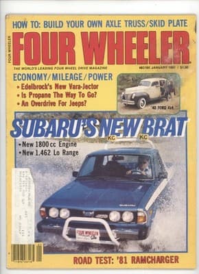 Four Wheeler January 1981 Subaru Brat Ramcharger 4x4 Magazine - Image 1