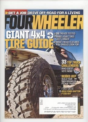 Four Wheeler April 2012 Giant 4x4 Tire Guide Magazine - Image 1