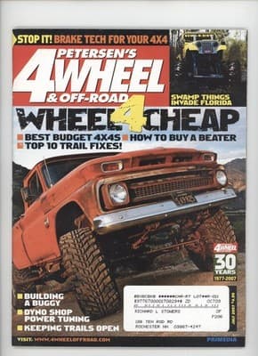 Petersen's 4Wheel & Off-Road July 2007 Wheel Cheap Off-Road Magazine - Image 1
