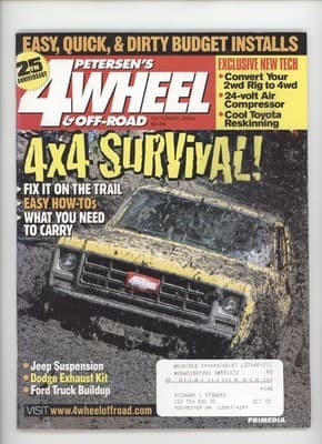Petersen's 4-Wheel & Off-Road October 2002 4x4 Survival Magazine - Image 1