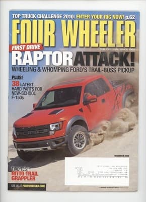 Four Wheeler December 2009 Ford Raptor Attack Magazine - Image 1