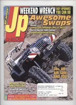 JP Magazine July 2002 Weekend Wrench Jeep Upgrades Magazine - Image 1