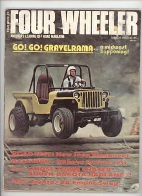 Four Wheeler March 1976 Gravelrama Jeep Wagoneer Magazine - Image 1