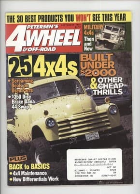 Petersen's 4-Wheel & Off-Road Sept 1999 Military 4x4s Magazine - Image 1
