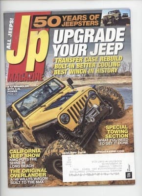 JP Magazine January 2018 Jeepsters Upgrade Wrangler Magazine - Image 1