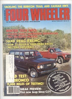 Four Wheeler February 1981 Toyota Land Cruiser SR5 Magazine - Image 1