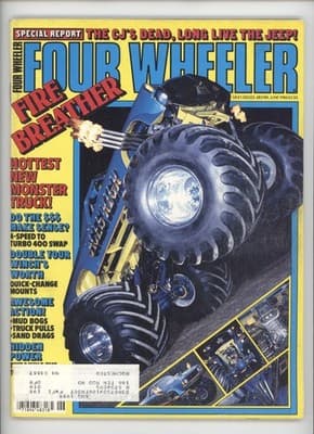 Four Wheeler June 1986 Jeep CJ Monster Truck Magazine - Image 1