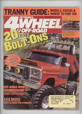 Petersen's 4-Wheel & Off-Road September 1990 Tranny Guide Magazine - Image 1