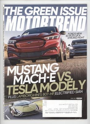 Motor Trend June 2021 Mustang Mach-E vs Tesla Model Y Magazine - Image 1