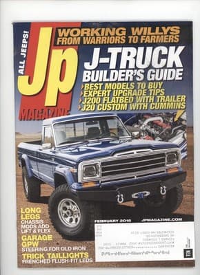 Jp Magazine February 2016 J-Truck Builder's Guide Jeep Magazine - Image 1
