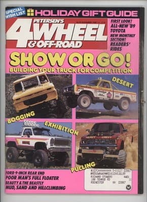 Petersen's 4 Wheel & Off-Road Nov 1988 Holiday Gift Guide Toyota Magazine - Image 1