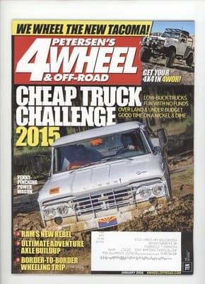 Petersen's 4Wheel & Off-Road Jan 2016 Dodge Power Wagon Tacoma Magazine - Image 1