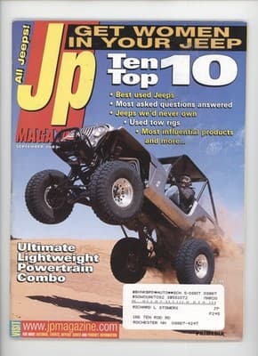 JP Magazine September 2003 Get Women In Your Jeep Magazine - Image 1