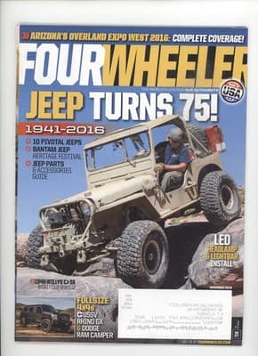Four Wheeler November 2016 Jeep 75th Anniversary 4x4 Magazine - Image 1