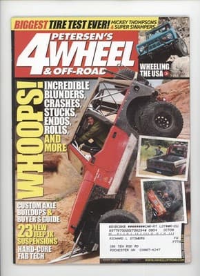 Petersen's 4-Wheel & Off-Road April 2008 Jeep Tire Test Magazine - Image 1