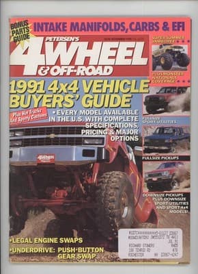 Petersen's 4Wheel & Off-Road November 1990 4x4 Buyers Guide Magazine - Image 1